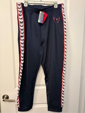 Washington Capitals Stripe Logo Jogger Track Pants NWT Men’s FOCO NHL 2XL NEW